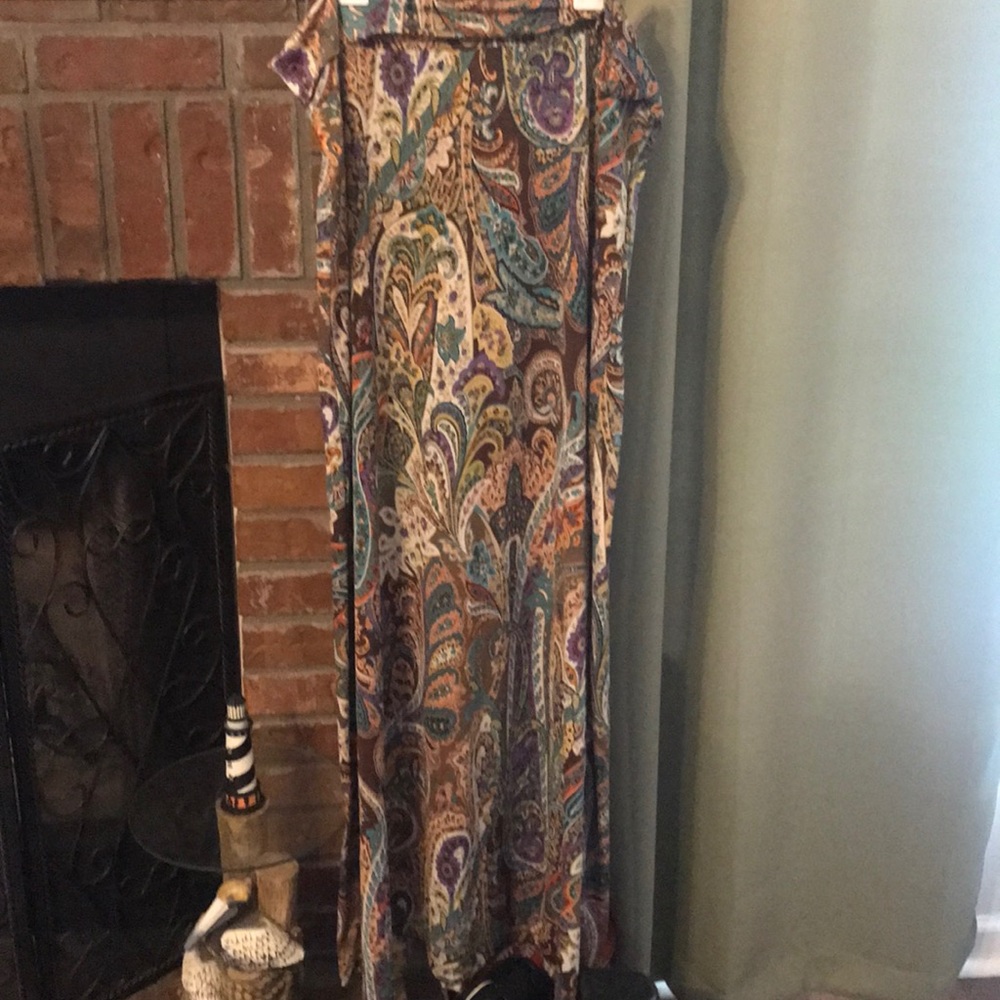 2xl paisley maxi skirt